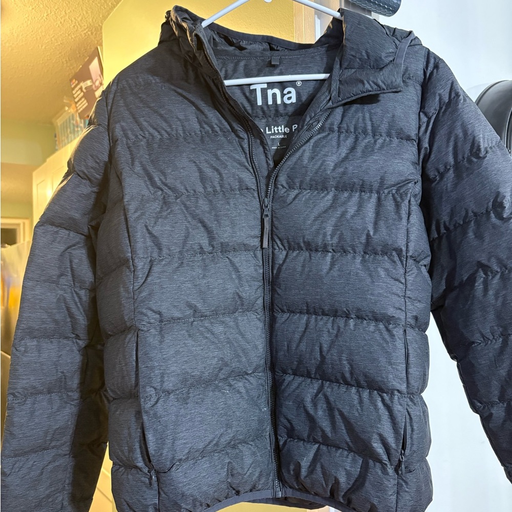 TNA Charcoal Puffer Jacket for Women